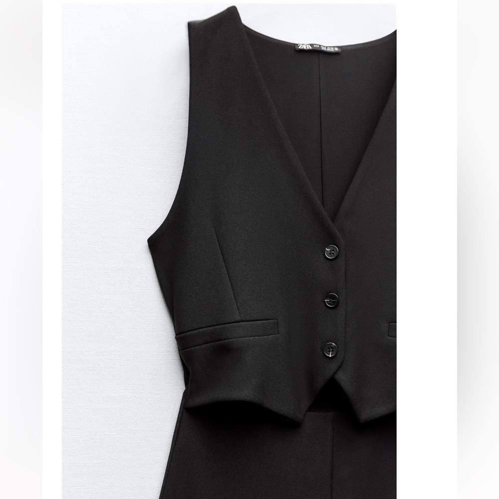 ZARA LONG SLEEVELESS JUMPSUIT - Picture 4 of 4